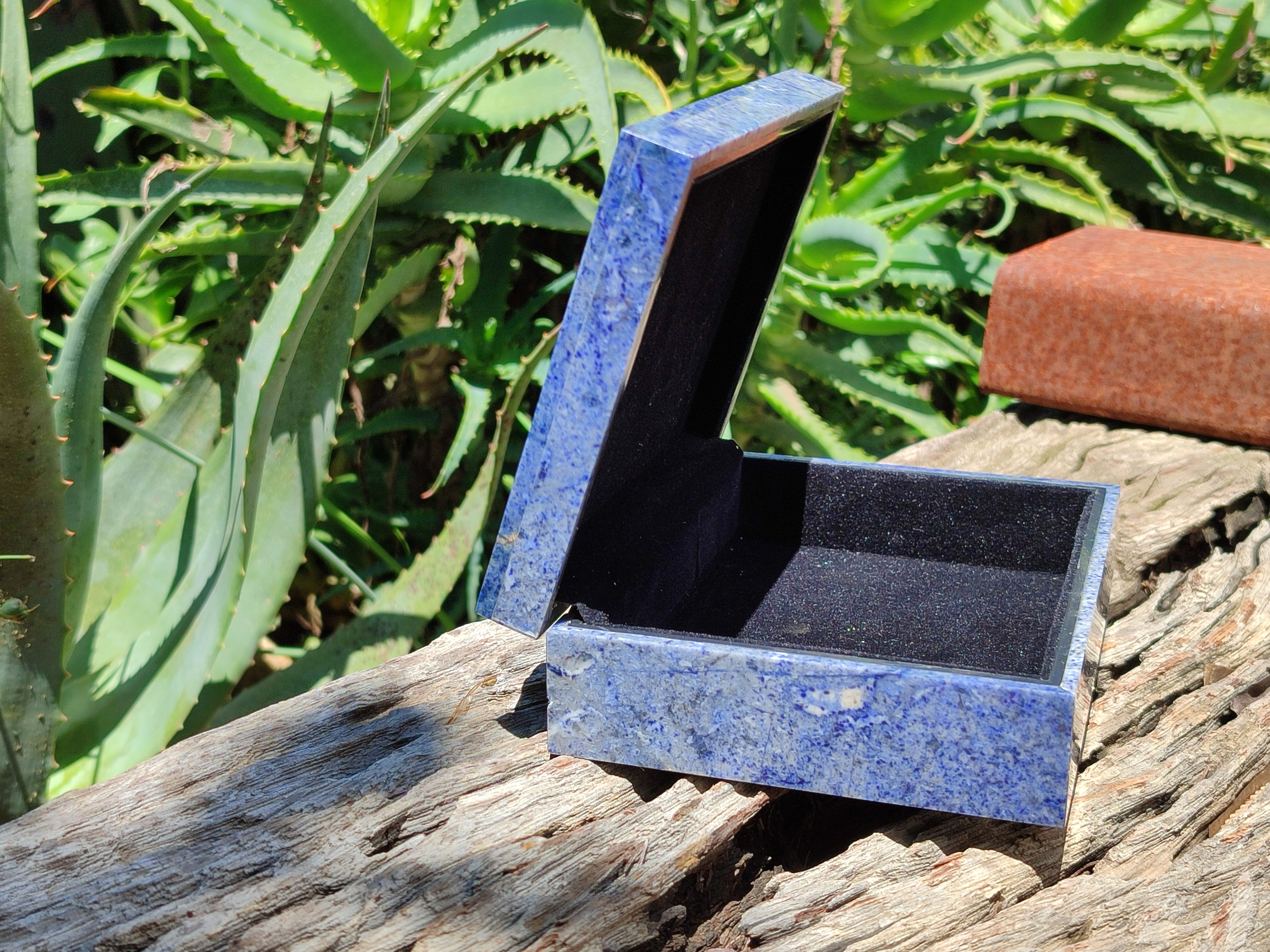 Hand Made Dumortierite Jewellery Box - Sold Per Item - From Mozambique - Toprock Gemstones and Minerals 