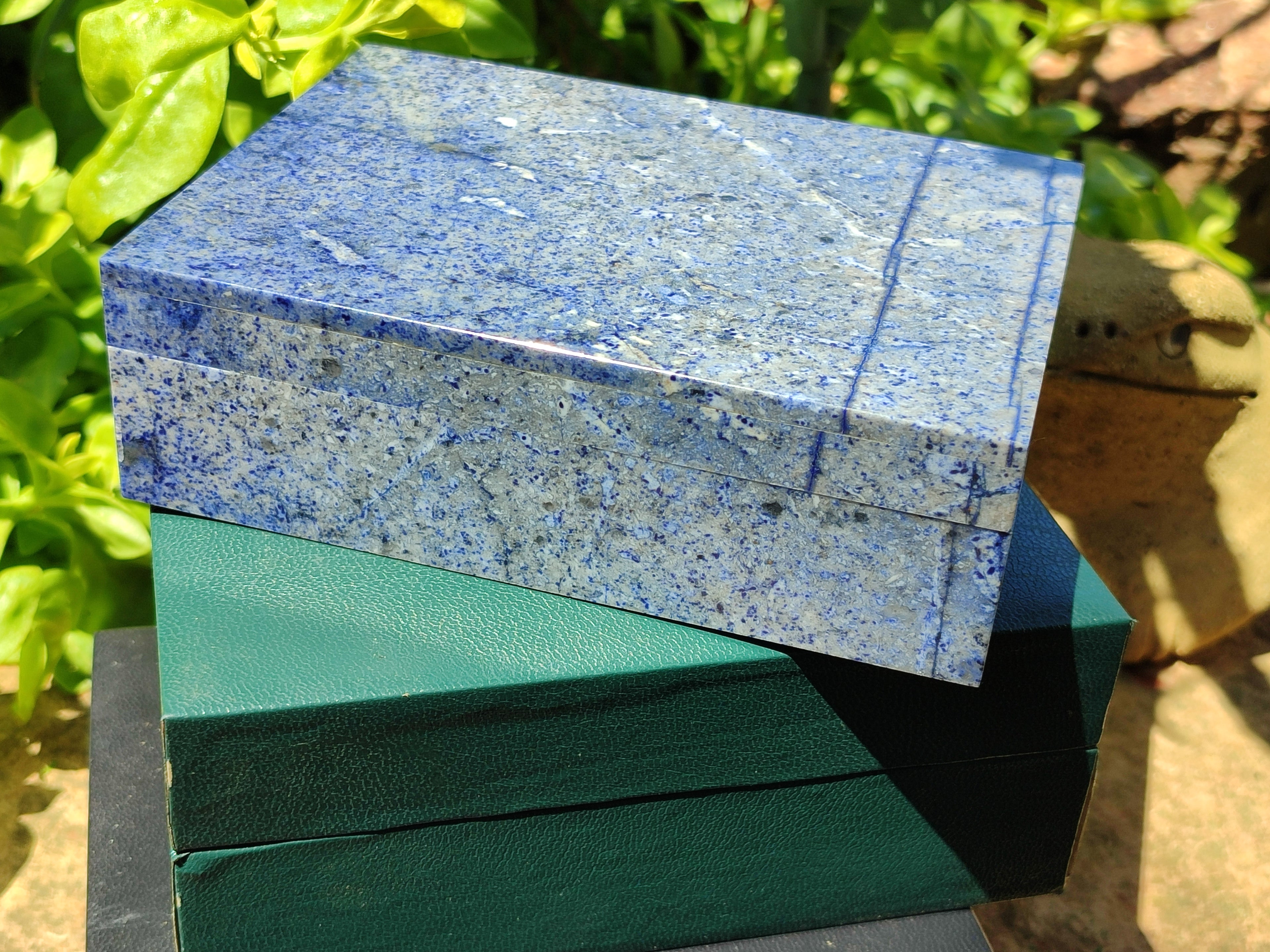Hand Made Dumortierite Jewellery Box - Sold Per Item - From Mozambique - Toprock Gemstones and Minerals 
