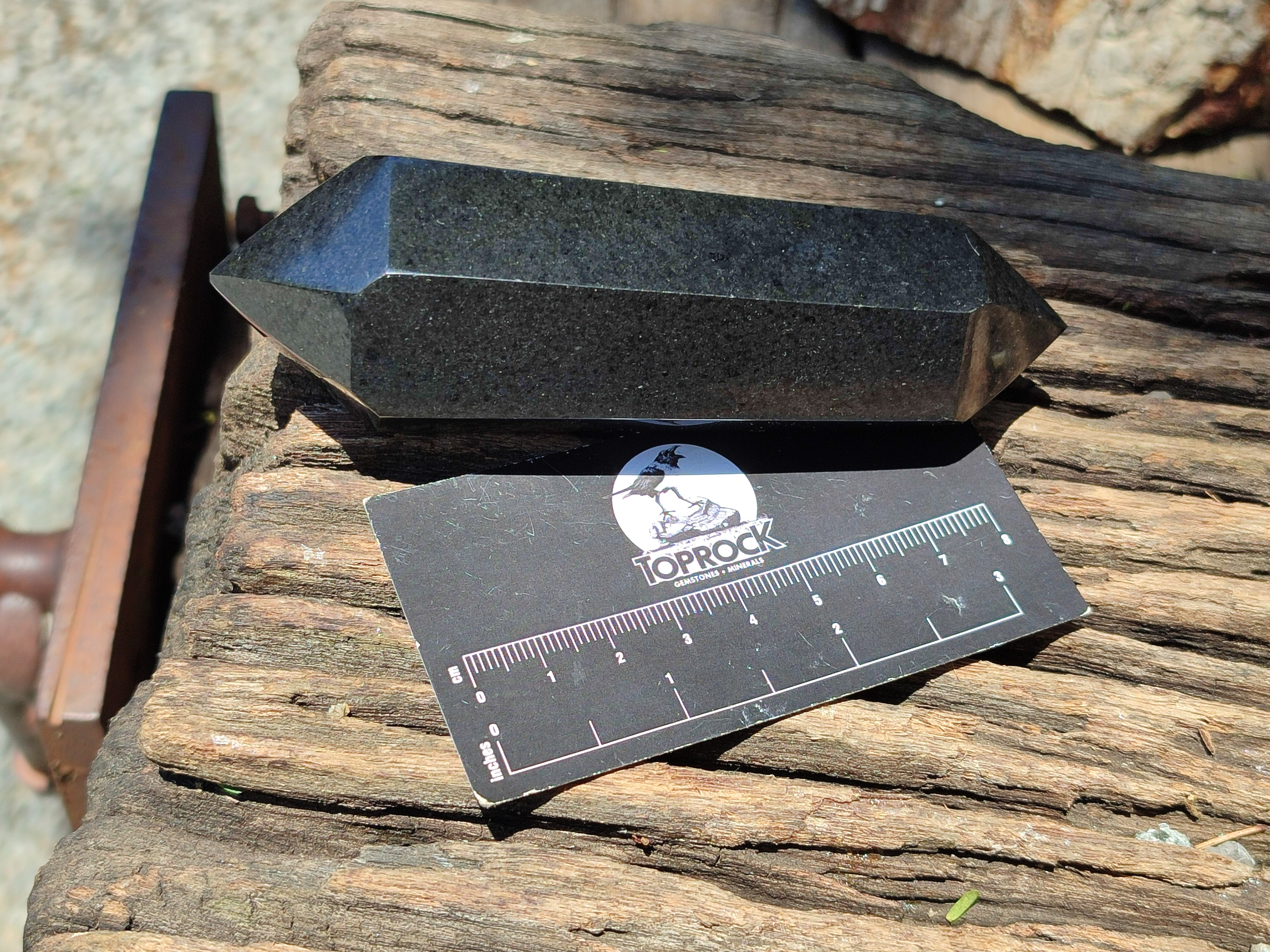 Polished Double Terminated Black Basalt Points x 12 From Madagascar - Toprock Gemstones and Minerals 