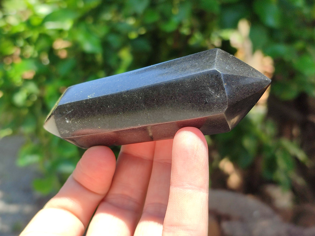 Polished Double Terminated Black Basalt Points x 12 From Madagascar - Toprock Gemstones and Minerals 