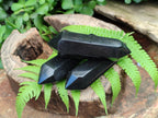 Polished Double Terminated Black Basalt Points x 12 From Madagascar - Toprock Gemstones and Minerals 