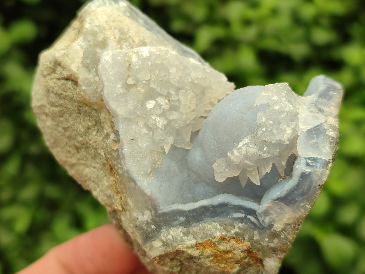Natural Blue Lace Agate Geode Specimens x 12 From Malawi - Toprock Gemstones and Minerals 