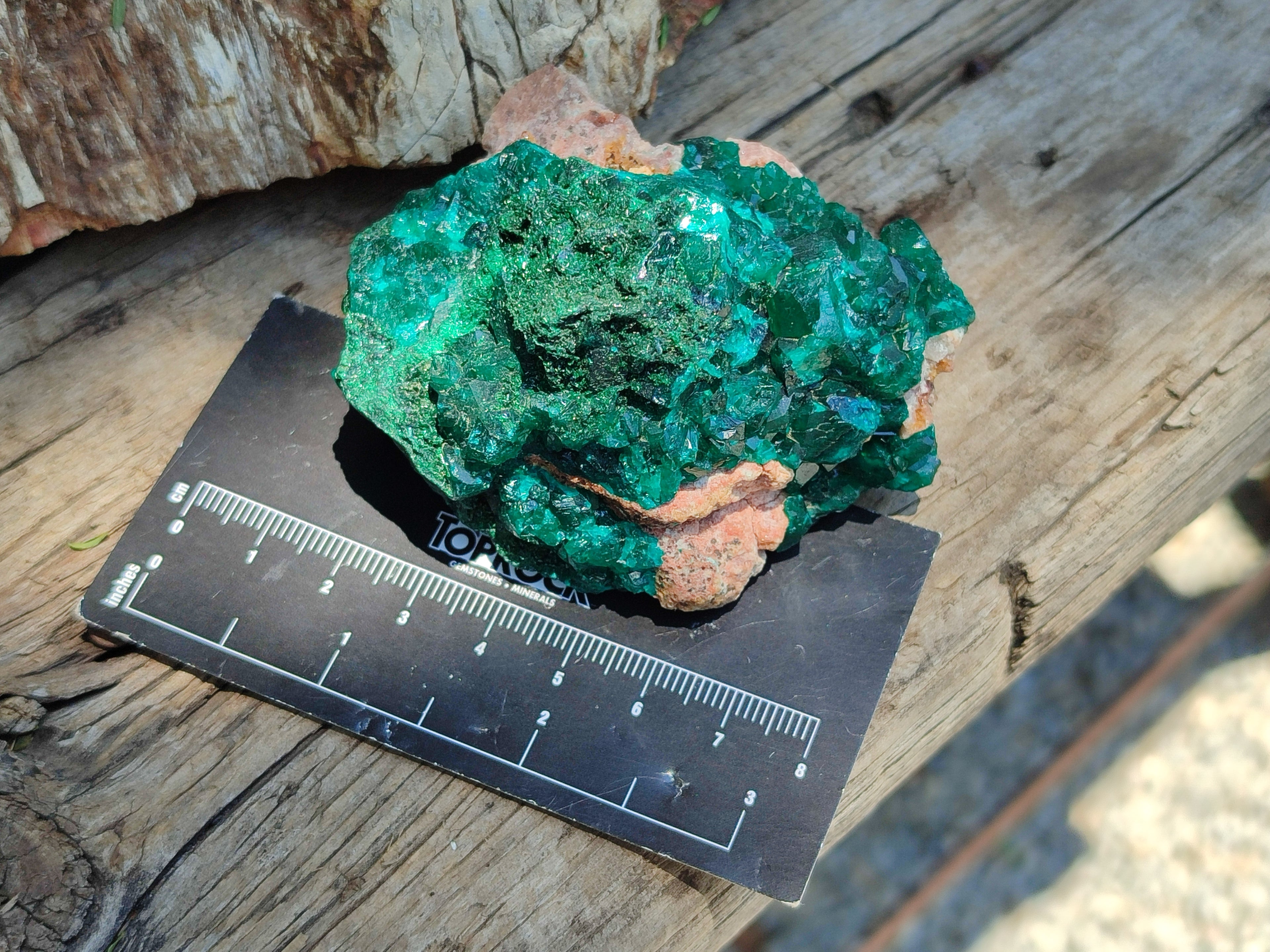 Natural Dioptase On Dolomite Specimens x 4 From Likasi, Congo - Toprock Gemstones and Minerals 