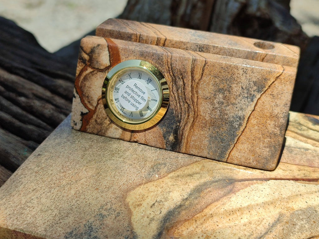 Polished Picture Stone Desk Set x 1 From Namibia - Toprock Gemstones and Minerals 