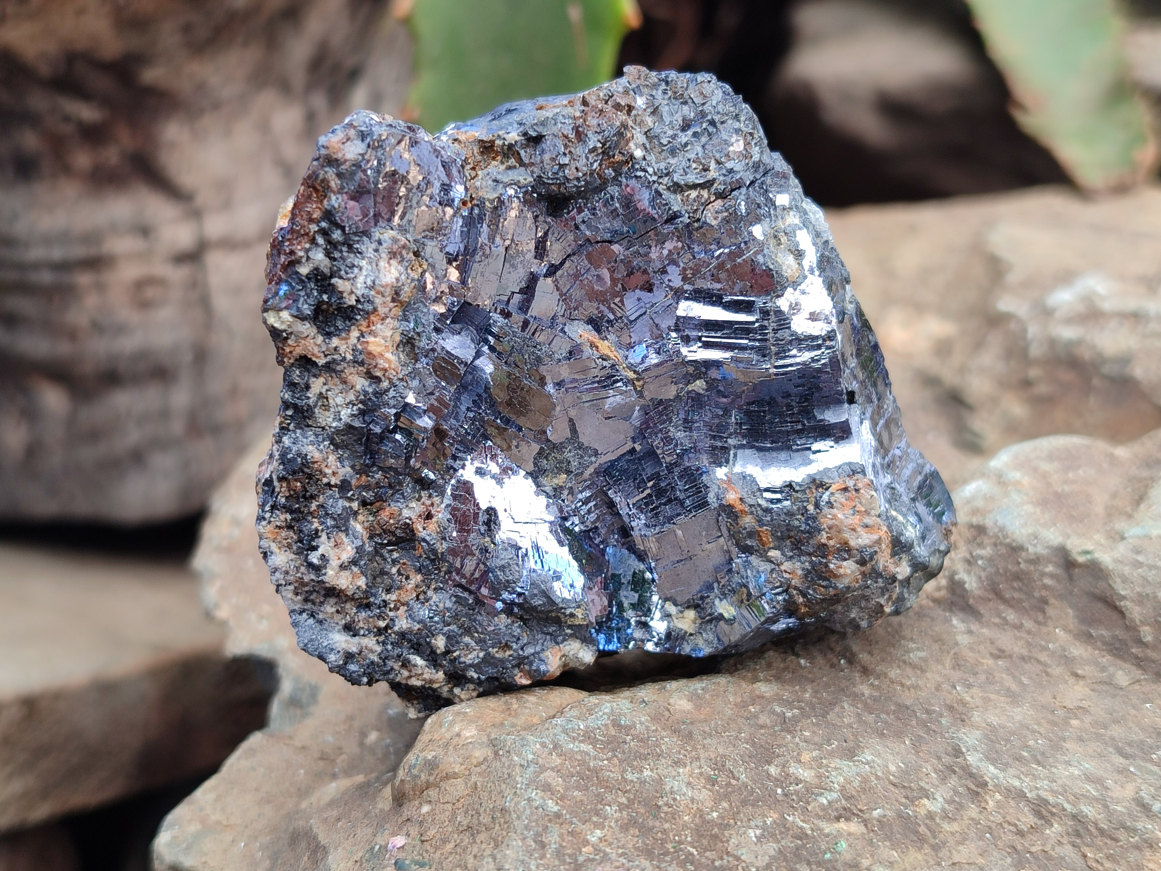 Natural Silver Lead Galena Specimens x 6 From Namibia - Toprock Gemstones and Minerals 