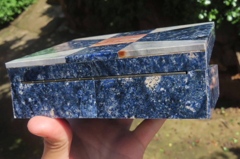 Hand Made Dumortierite Jewellery Box x 1 From Southern Africa - Toprock Gemstones and Minerals 