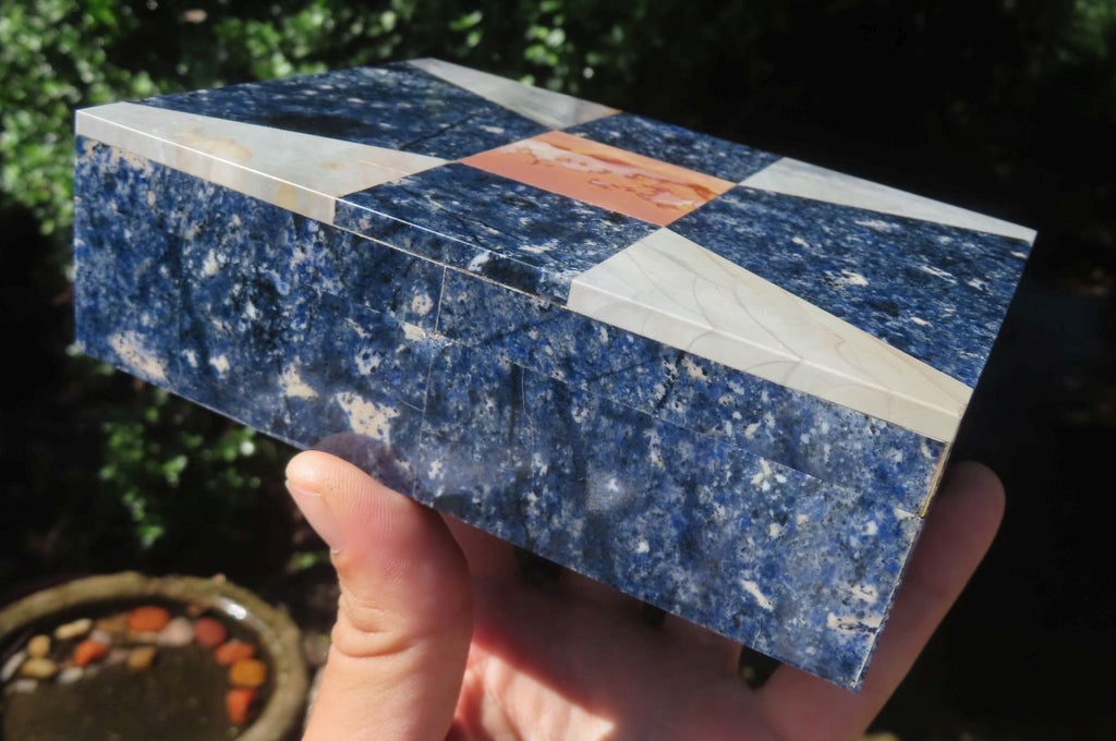Hand Made Dumortierite Jewellery Box x 1 From Southern Africa - Toprock Gemstones and Minerals 