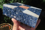 Hand Made Dumortierite Jewellery Box x 1 From Southern Africa - Toprock Gemstones and Minerals 