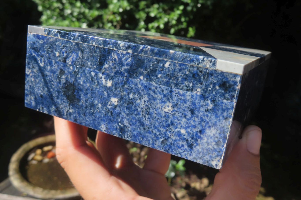 Hand Made Dumortierite Jewellery Box x 1 From Southern Africa - Toprock Gemstones and Minerals 