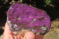 Polished On One Side Metallic Purpurite x 4 From Namibia - Toprock Gemstones and Minerals 