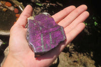 Polished On One Side Metallic Purpurite x 4 From Namibia - Toprock Gemstones and Minerals 