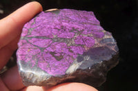 Polished On One Side Metallic Purpurite x 4 From Namibia - Toprock Gemstones and Minerals 
