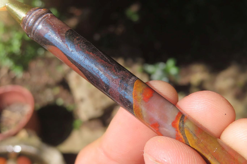 Hand Made Tiger Iron Jasper Desk Set - sold per item - From Australia - Toprock Gemstones and Minerals 