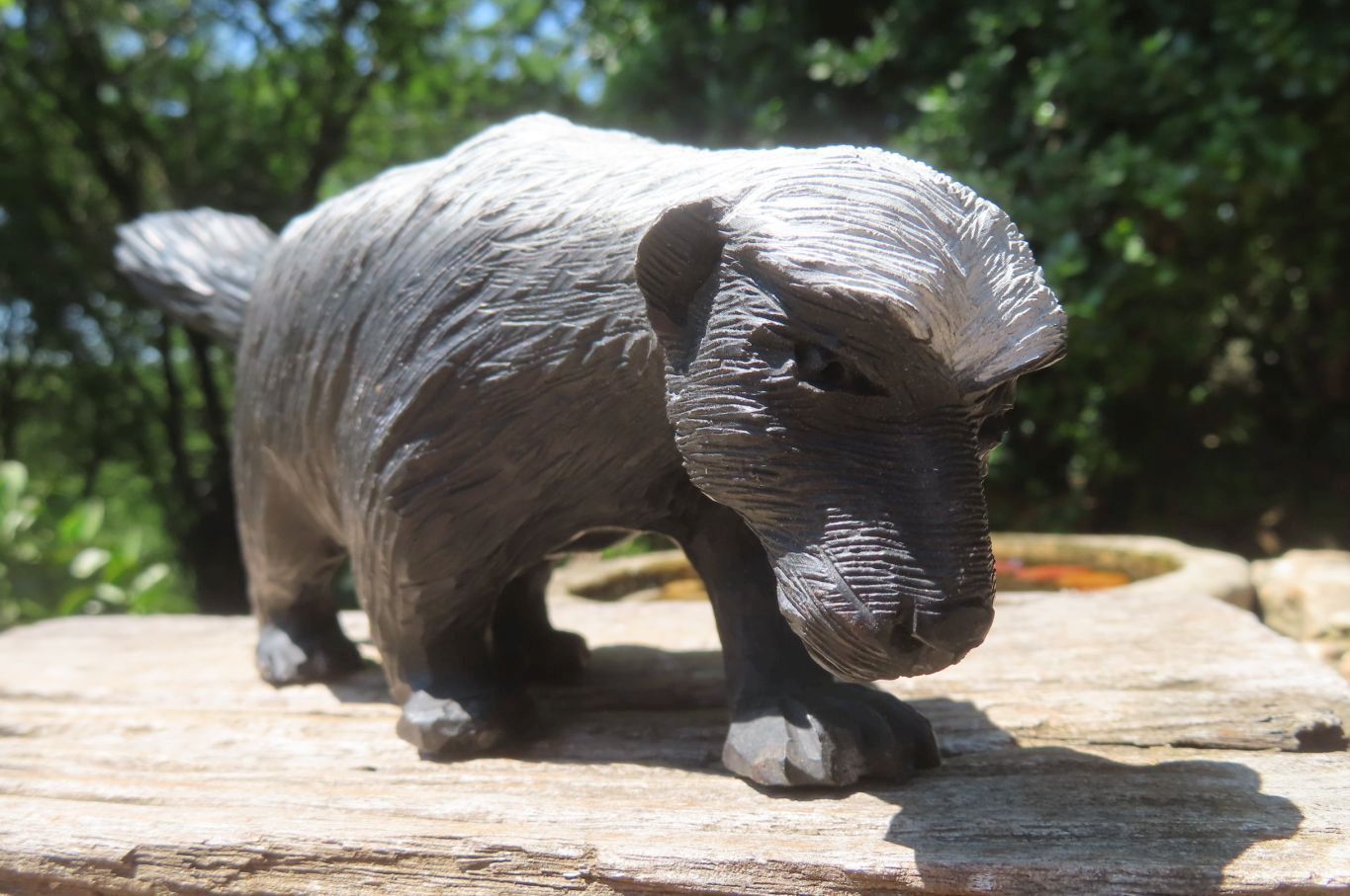 Hand Made Soapstone Honey Badger Carving x 1 From Zimbabwe - Toprock Gemstones and Minerals 