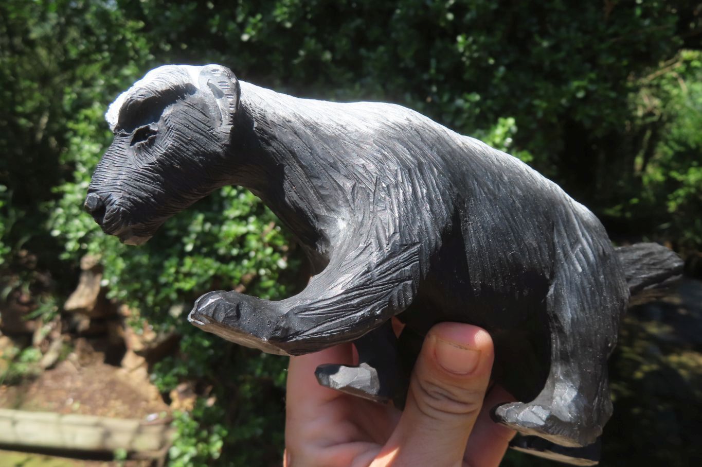 Hand Made Soapstone Honey Badger Carving x 1 From Zimbabwe - Toprock Gemstones and Minerals 