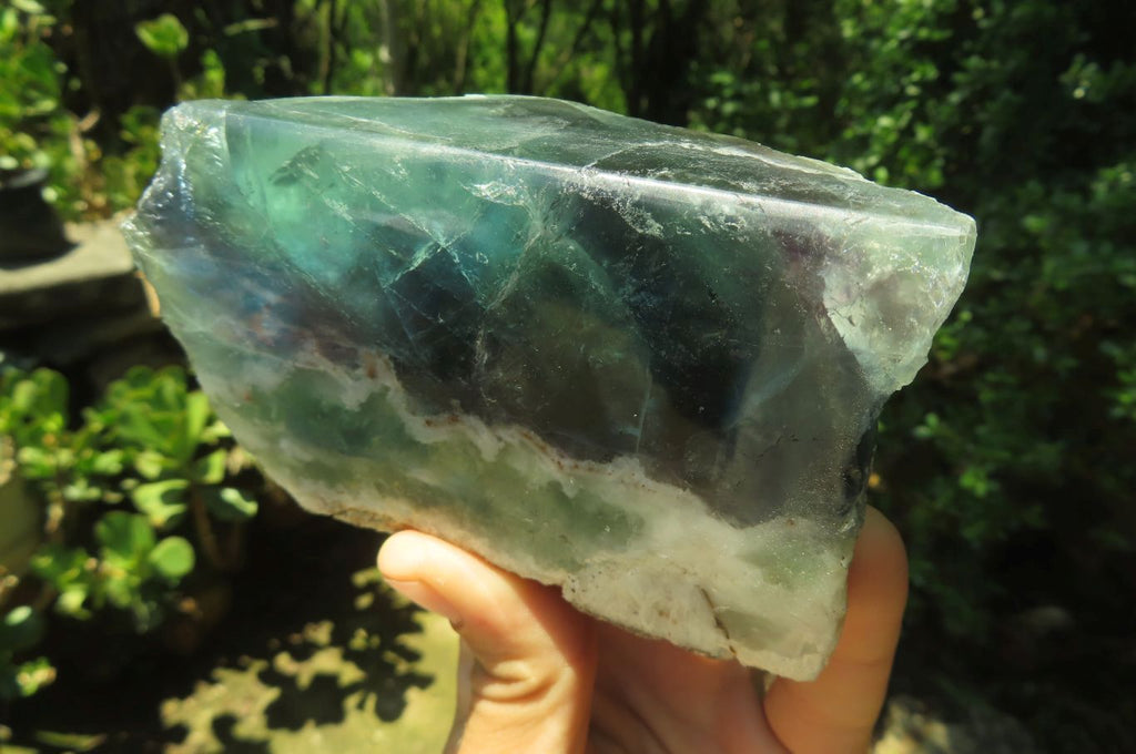 Polished On One Side Watermelon Fluorite x 3 From Namibia - Toprock Gemstones and Minerals 