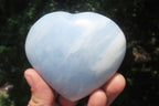 Polished Larger Blue Calcite Hearts - Sold per Item - From Madagascar - Toprock Gemstones and Minerals 