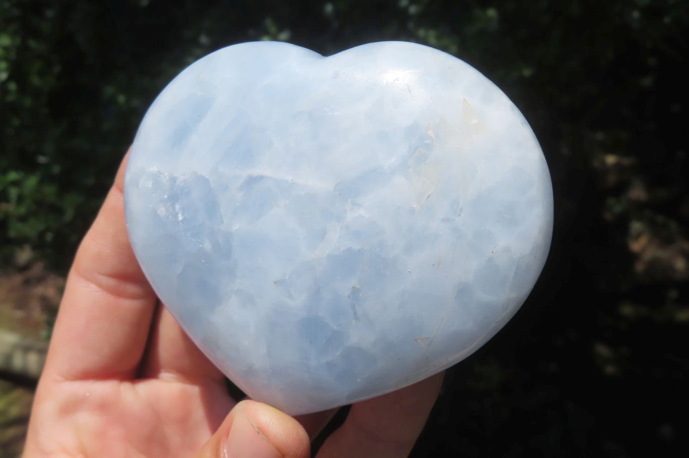 Polished Larger Blue Calcite Hearts - Sold per Item - From Madagascar - Toprock Gemstones and Minerals 