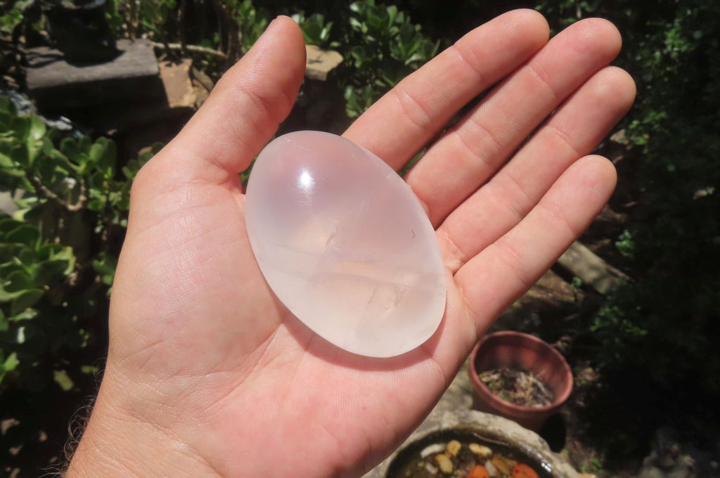 Polished Girasol Pearl Quartz Palm Stones x 12 From Madagascar - Toprock Gemstones and Minerals 