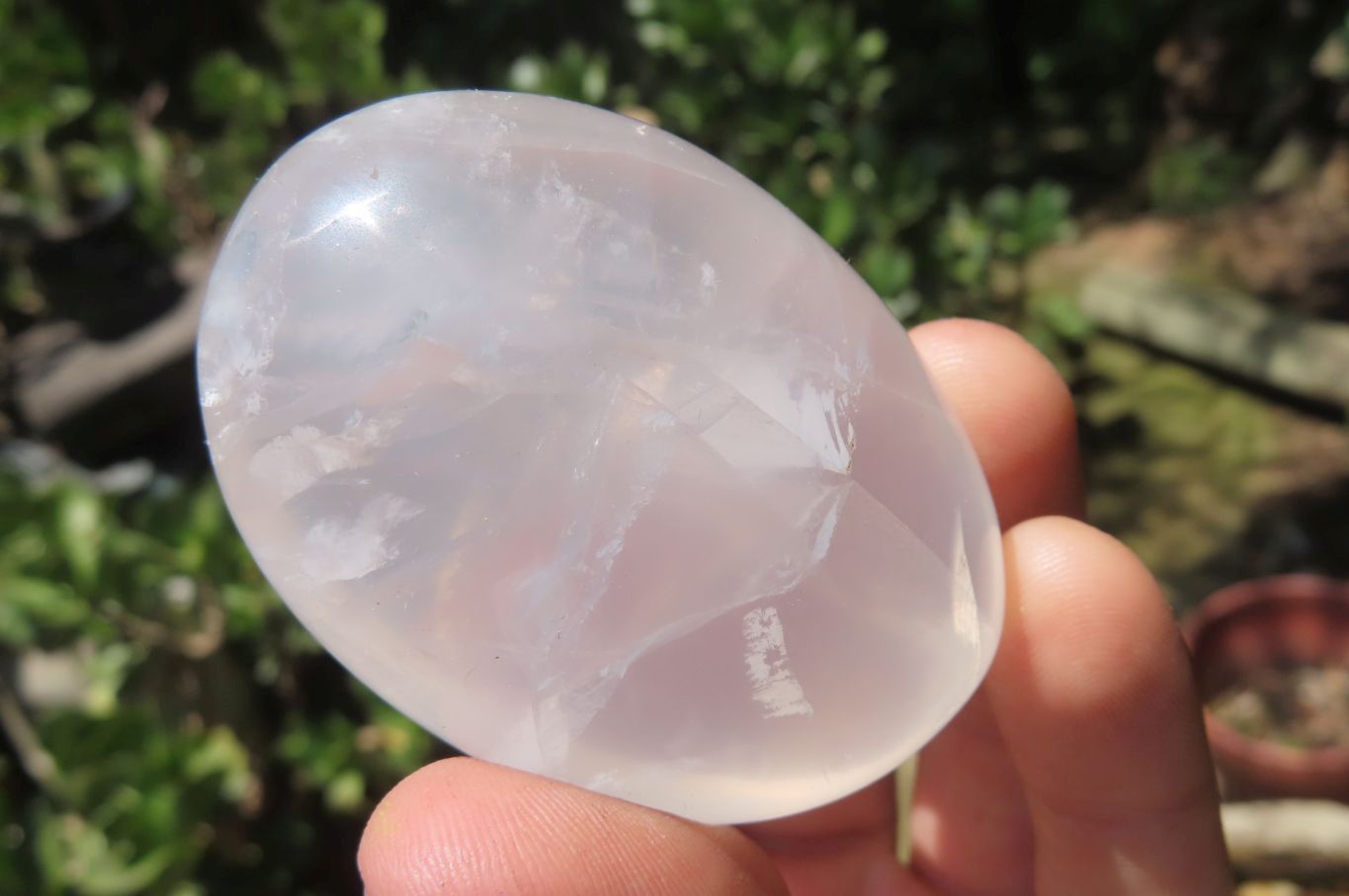 Polished Girasol Pearl Quartz Palm Stones x 12 From Madagascar - Toprock Gemstones and Minerals 