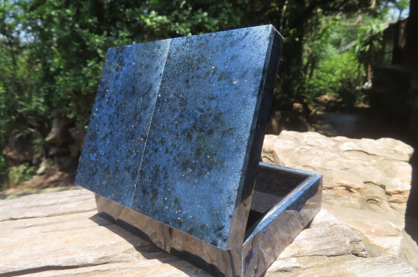 Hand Made Dumortierite Jewellery Box - Sold Per Item - From Mozambique - Toprock Gemstones and Minerals 