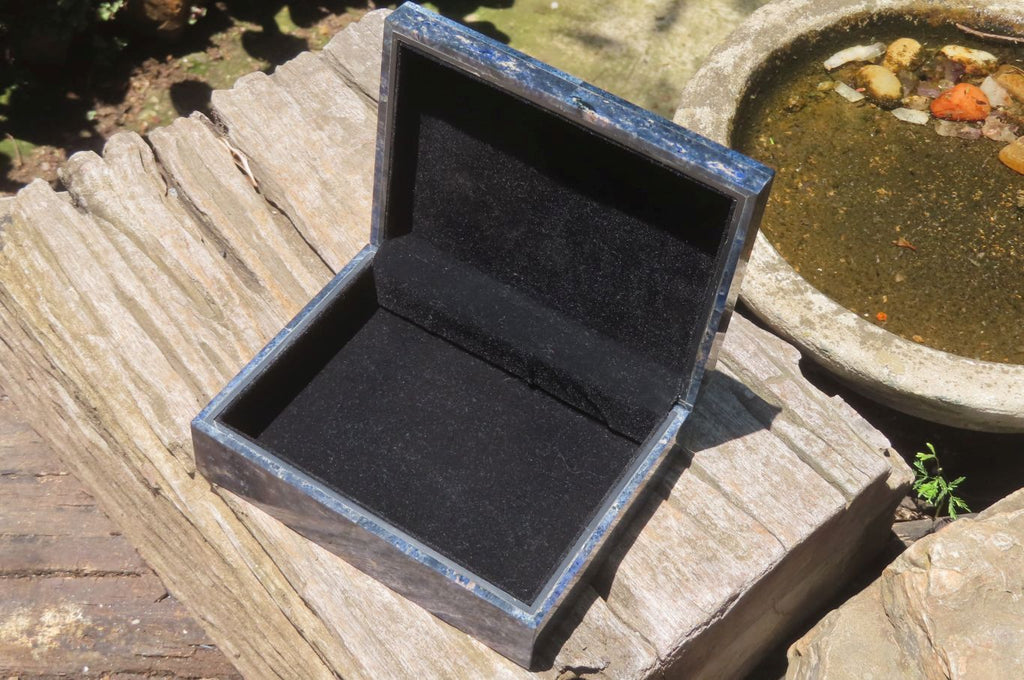 Hand Made Dumortierite Jewellery Box - Sold Per Item - From Mozambique - Toprock Gemstones and Minerals 