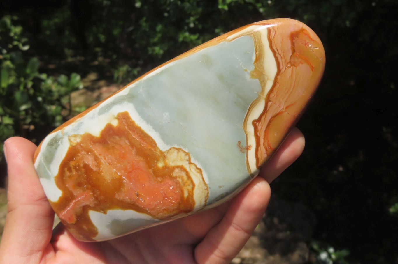 Polished Polychrome Jasper Standing Free Forms x 3 From Mahajanga, Madagascar - Toprock Gemstones and Minerals 