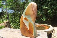 Polished Polychrome Jasper Standing Free Forms x 3 From Mahajanga, Madagascar - Toprock Gemstones and Minerals 