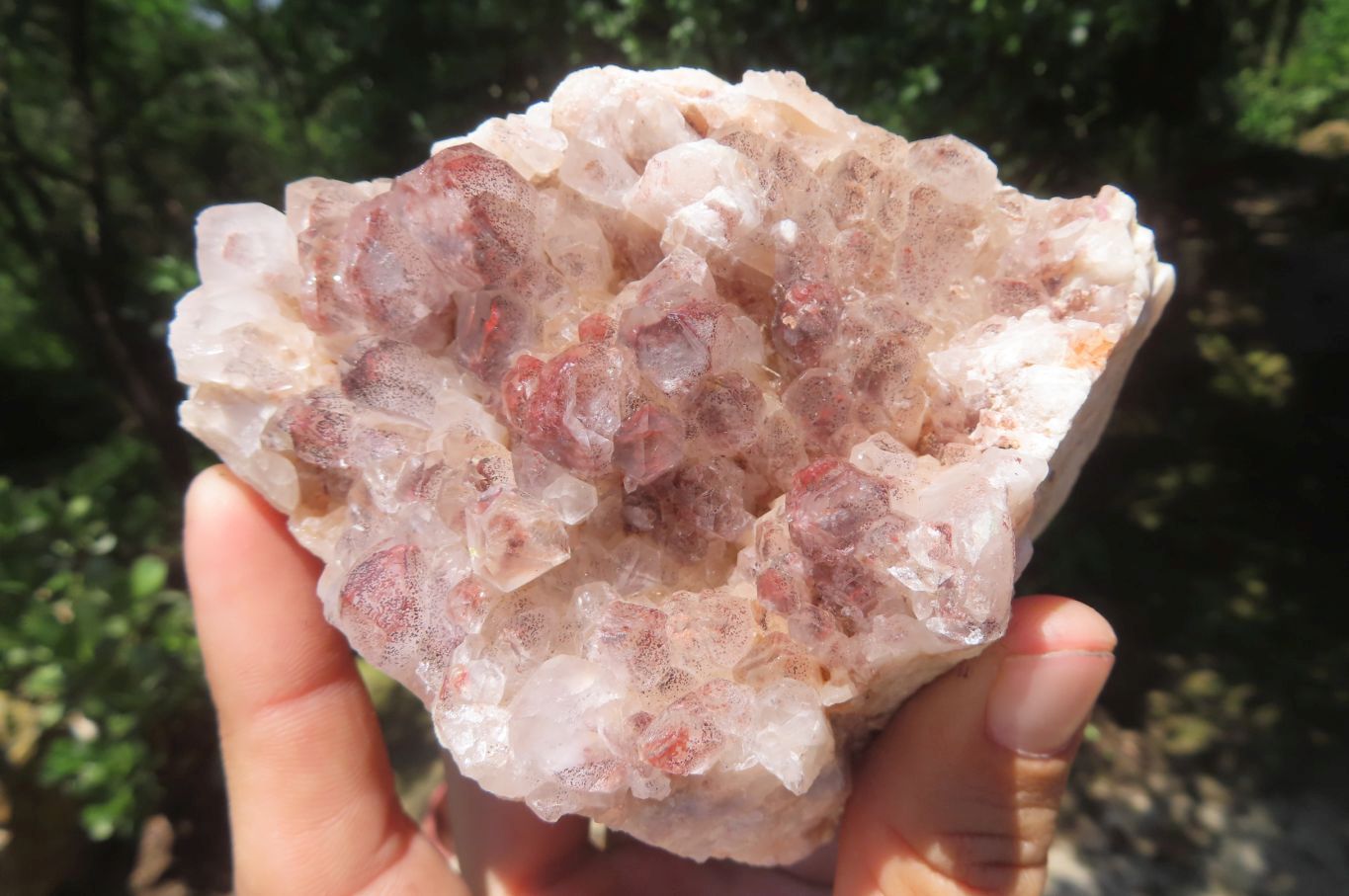Natural Red Hematoid Quartz Clusters x 3 From Karoi, Zimbabwe - Toprock Gemstones and Minerals 