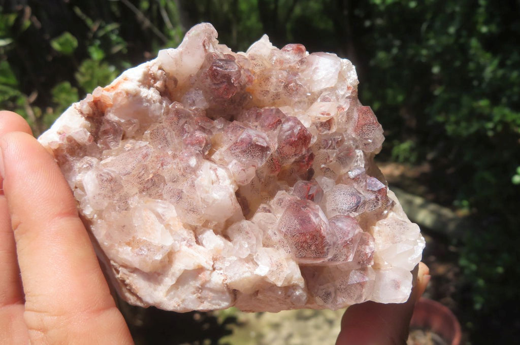 Natural Red Hematoid Quartz Clusters x 3 From Karoi, Zimbabwe - Toprock Gemstones and Minerals 