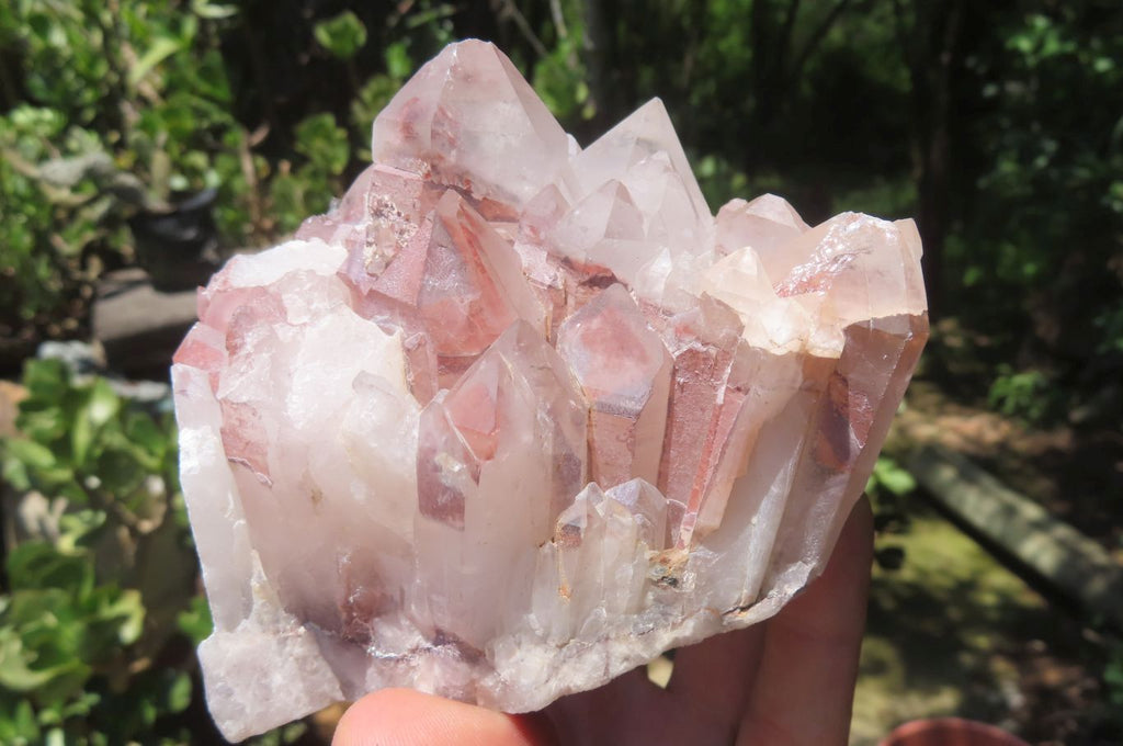 Natural Red Hematoid Quartz Clusters x 3 From Karoi, Zimbabwe - Toprock Gemstones and Minerals 