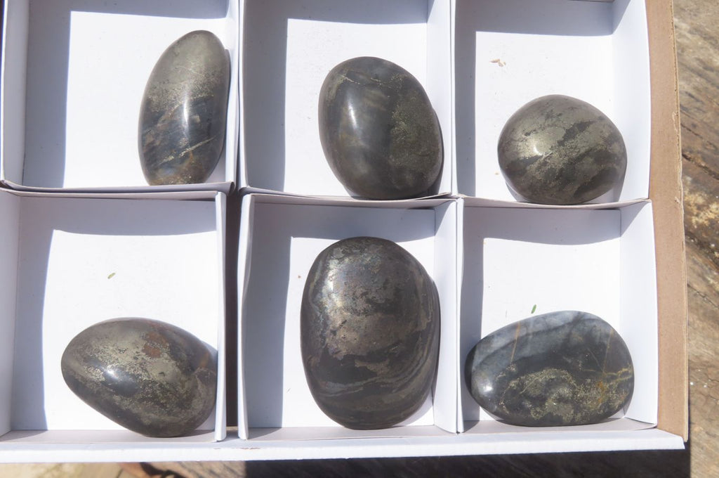 Polished Pharaoh Stone Free Forms x 6 From Zimbabwe - Toprock Gemstones and Minerals 