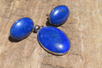 Polished Lapis Lazuli Pendant and Earrings Set in Sterling Sliver - Sold Per Set - From Afghanistan - Toprock Gemstones and Minerals 