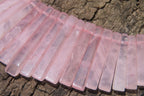 Hand Made Rose Quartz Egyptian Choker Necklace - Sold per Item - From Namibia - Toprock Gemstones and Minerals 
