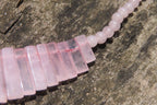 Hand Made Rose Quartz Egyptian Choker Necklace - Sold per Item - From Namibia - Toprock Gemstones and Minerals 
