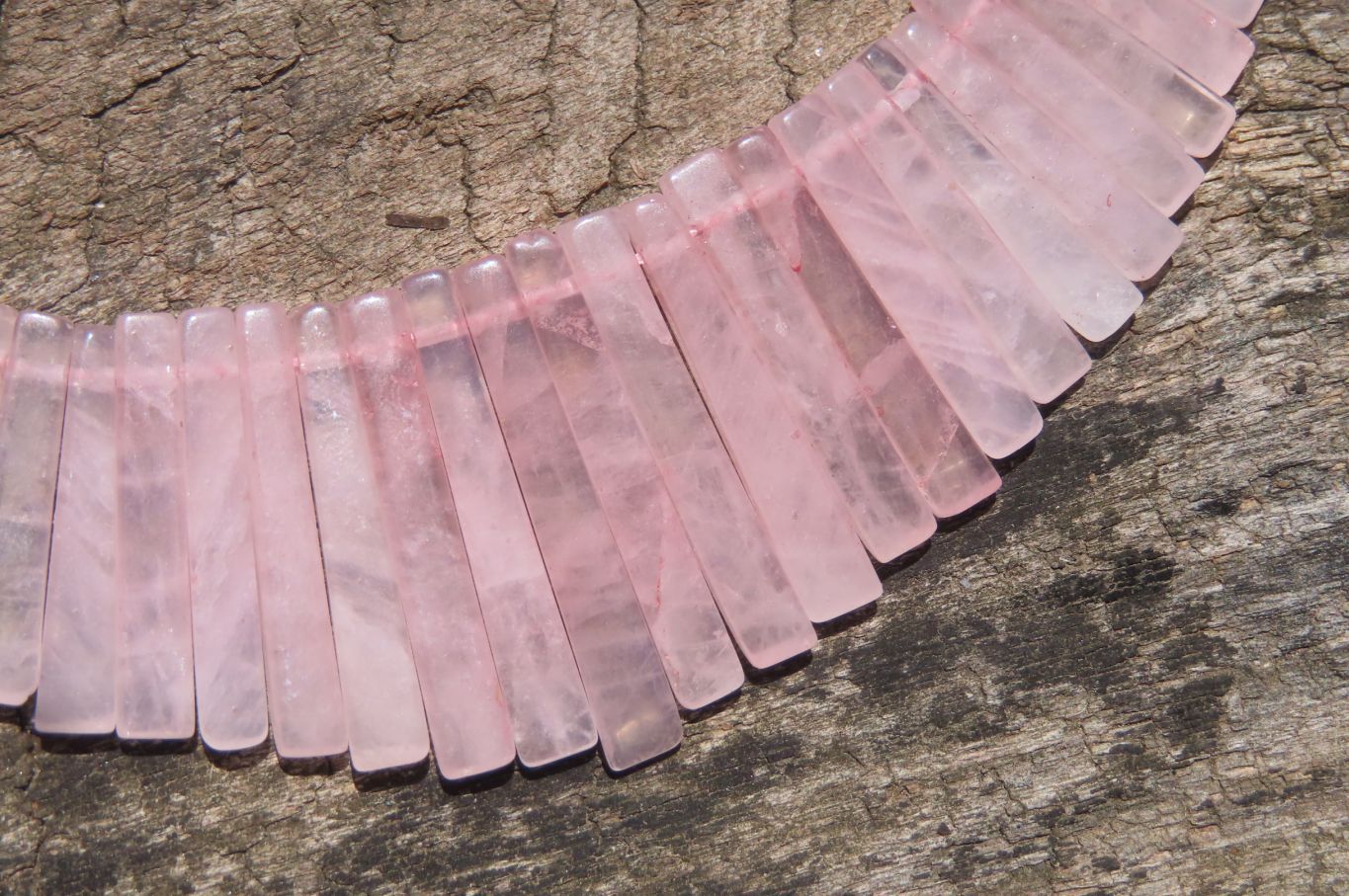 Hand Made Rose Quartz Egyptian Choker Necklace - Sold per Item - From Namibia - Toprock Gemstones and Minerals 