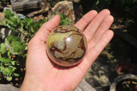Polished Septerye Spheres x 4 From Madagascar