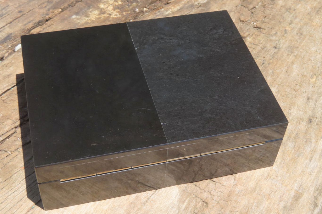 Hand Made Jet Lignite Jewellery Box x 1 From Swaziland - Toprock Gemstones and Minerals 