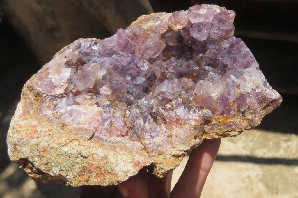 Natural Zululand Amethyst Geodes x 4 from Jozini, South Africa - Toprock Gemstones and Minerals 