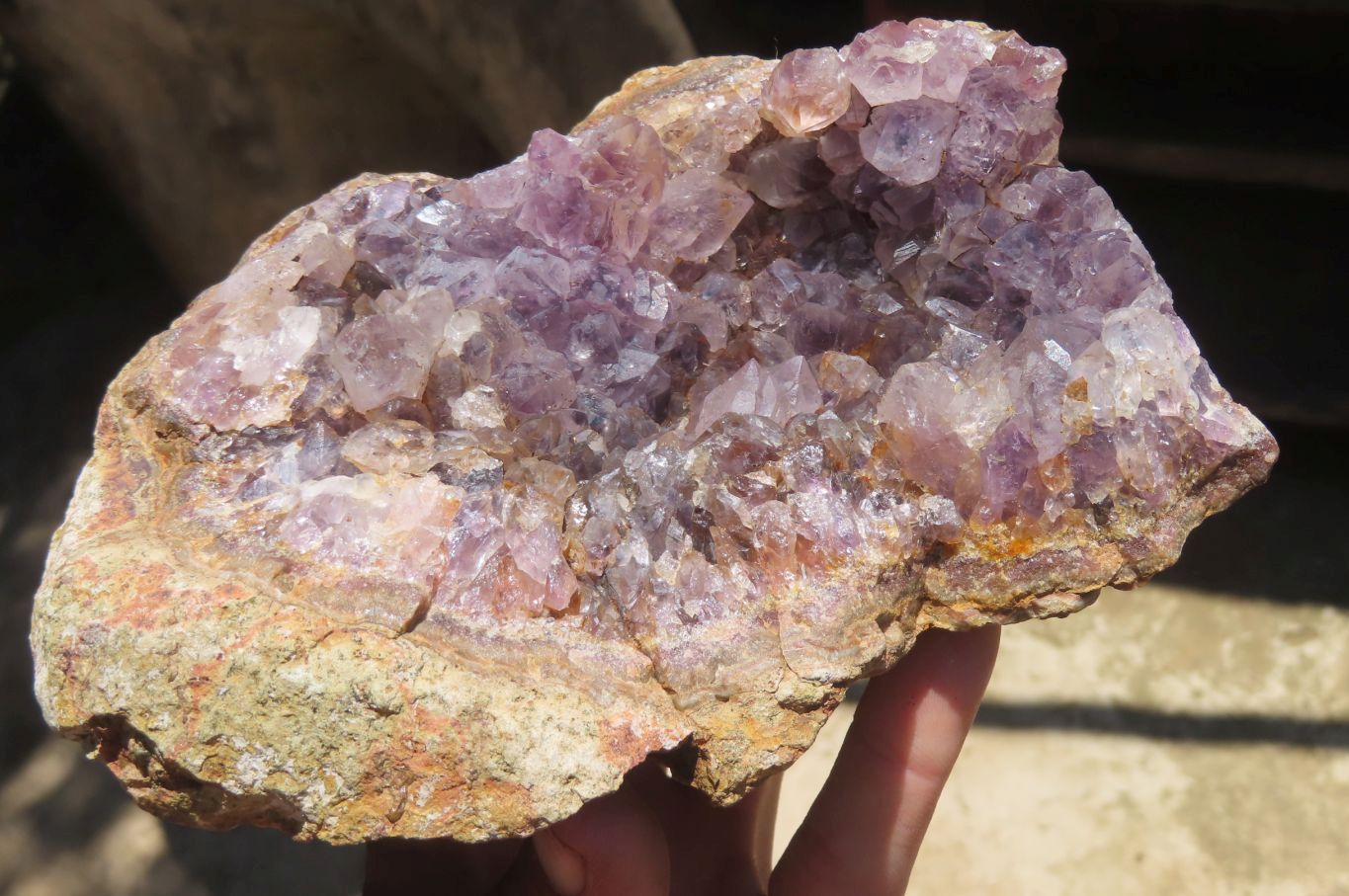 Natural Zululand Amethyst Geodes x 4 from Jozini, South Africa - Toprock Gemstones and Minerals 