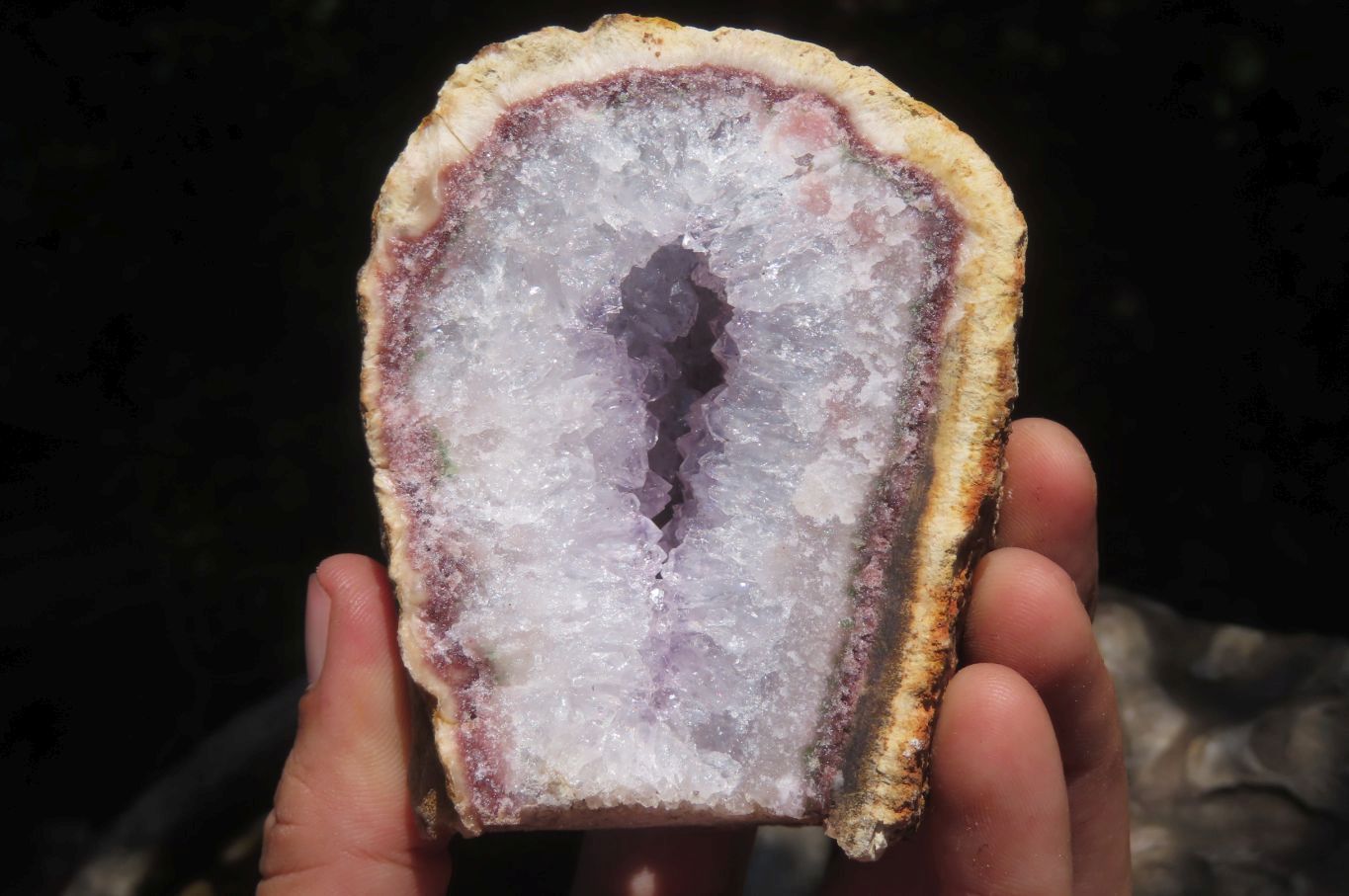 Natural Zululand Amethyst Geodes x 4 from Jozini, South Africa - Toprock Gemstones and Minerals 