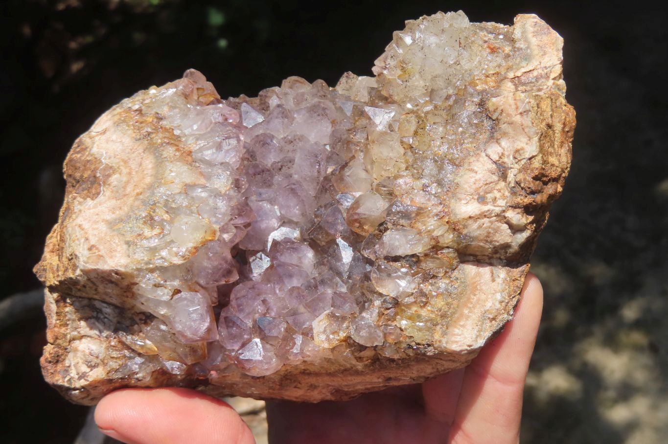 Natural Zululand Amethyst Geodes x 4 from Jozini, South Africa - Toprock Gemstones and Minerals 