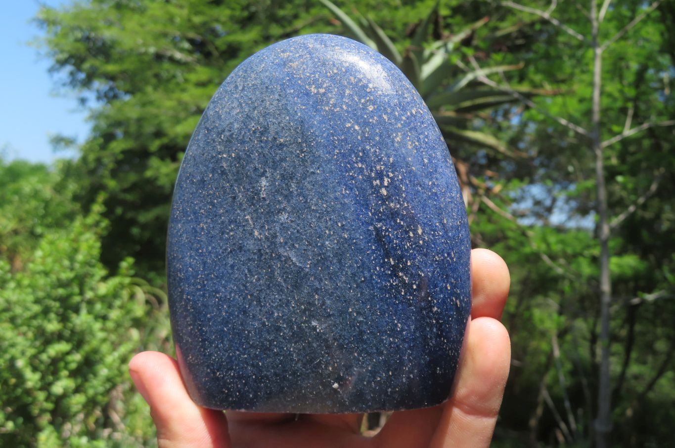 Polished Lazulite Standing Free Forms x 2 From Madagascar - Toprock Gemstones and Minerals 
