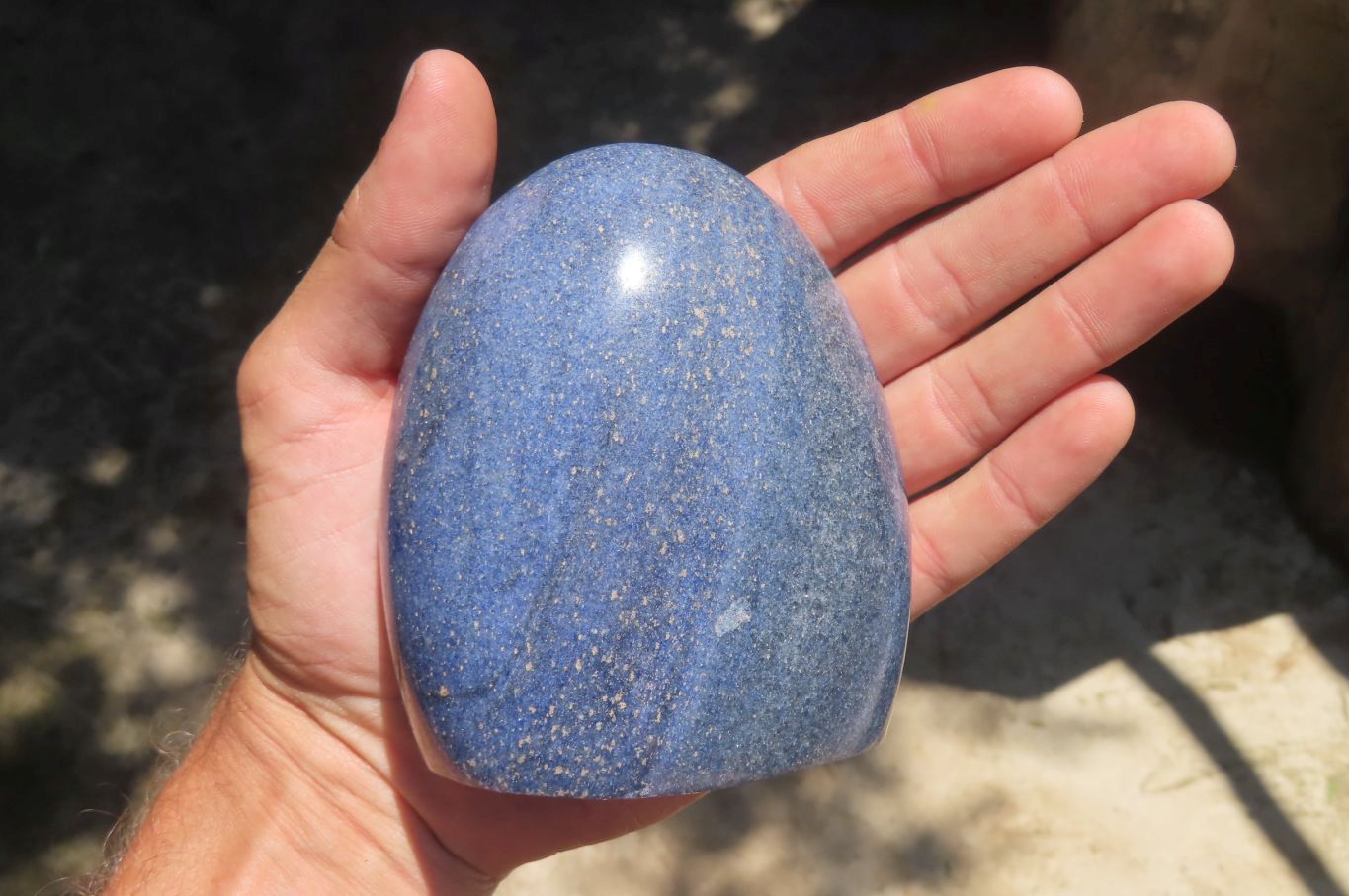 Polished Lazulite Standing Free Forms x 2 From Madagascar - Toprock Gemstones and Minerals 