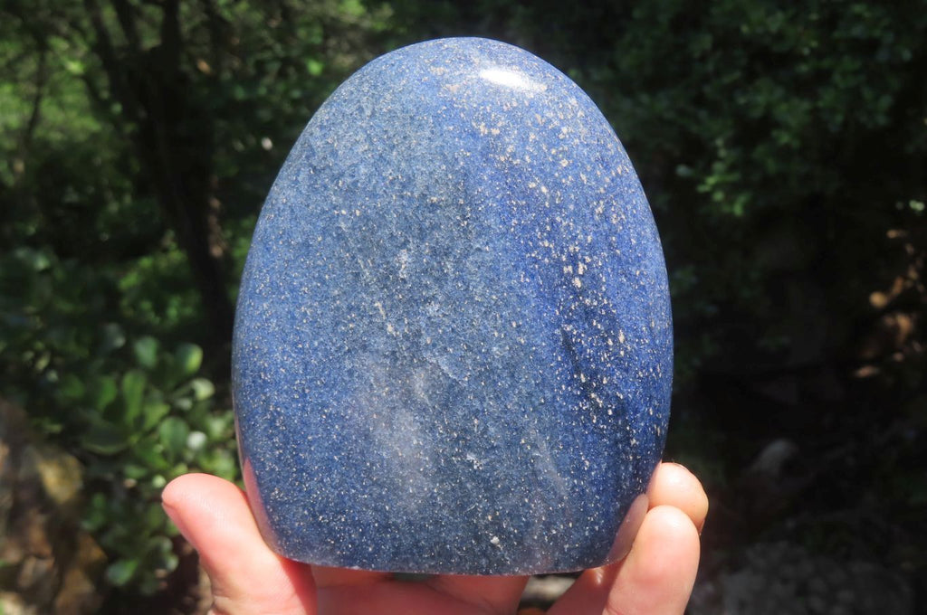 Polished Lazulite Standing Free Forms x 2 From Madagascar - Toprock Gemstones and Minerals 