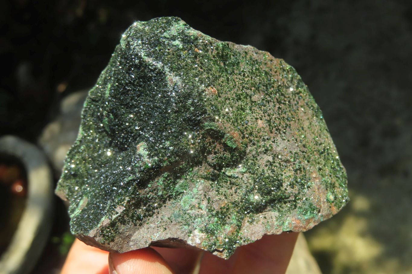 Natural Libethenite Crystals On Dolomite Matrix Specimens x 5 From Shituru, Congo - Toprock Gemstones and Minerals 