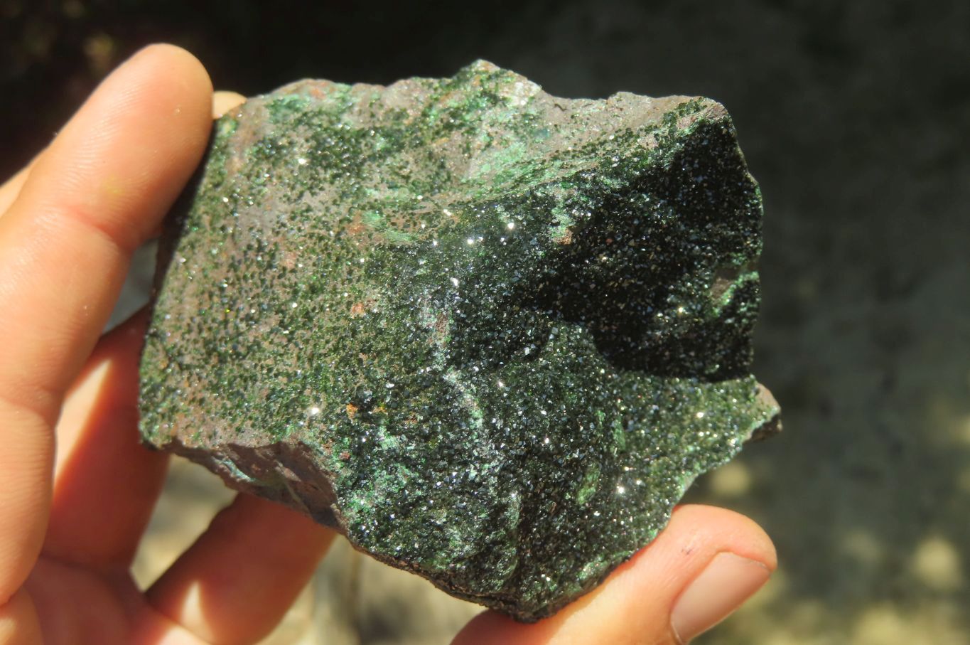Natural Libethenite Crystals On Dolomite Matrix Specimens x 5 From Shituru, Congo - Toprock Gemstones and Minerals 