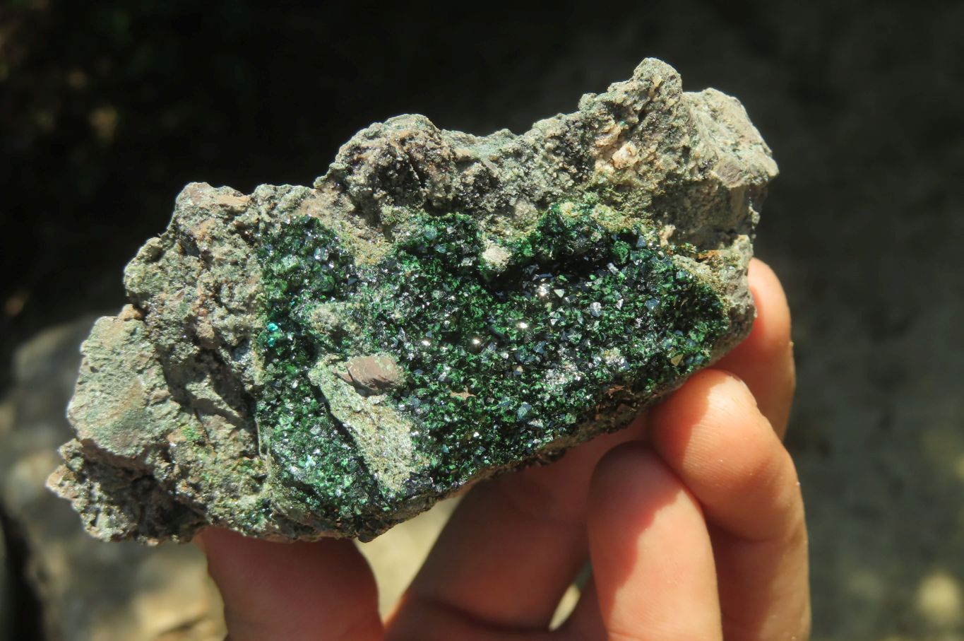 Natural Libethenite Crystals On Dolomite Matrix Specimens x 5 From Shituru, Congo - Toprock Gemstones and Minerals 