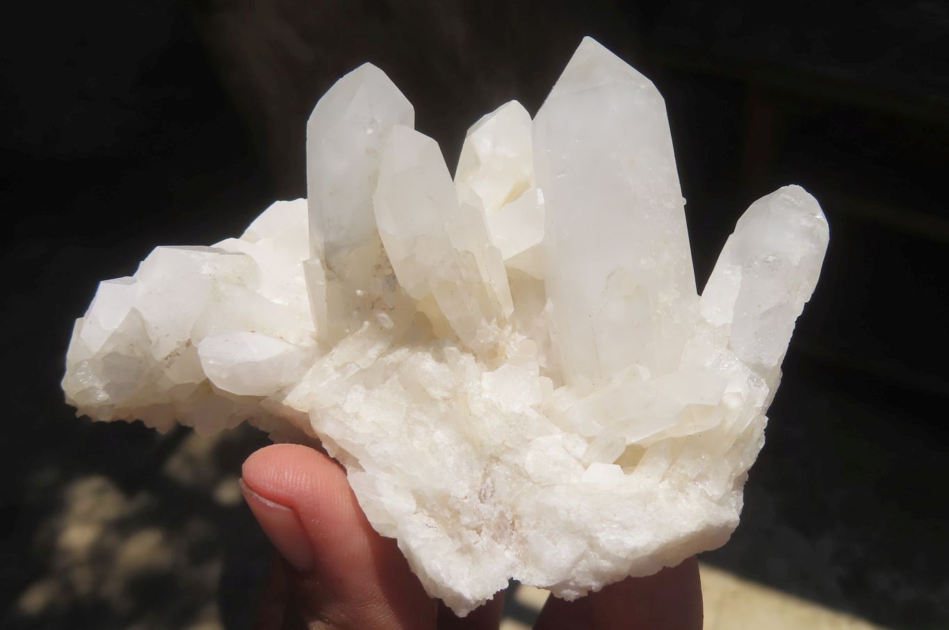 Natural Quartz Crystal Clusters x 5 From Madagascar - Toprock Gemstones and Minerals 