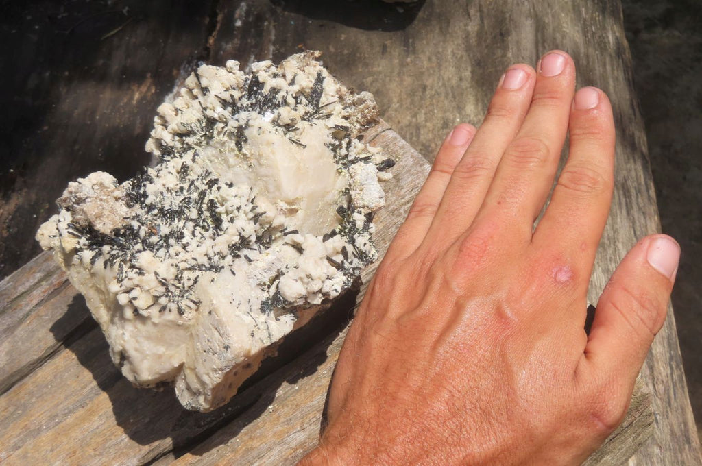 Natural Aegirine & Smokey Quartz Specimens x 2 From Malawi - Toprock Gemstones and Minerals 